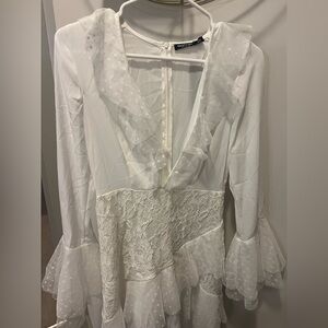 Nasty Gal White Lace Dress
